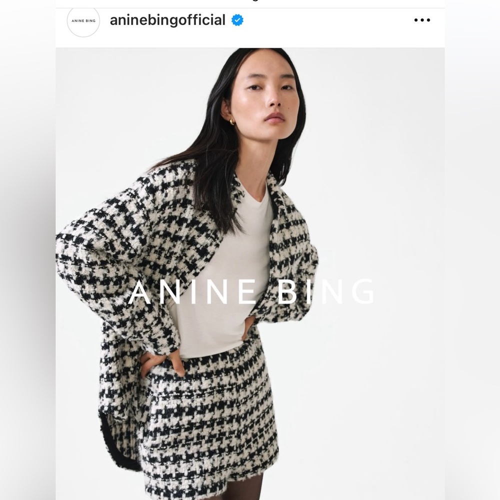 Anine Bing Tweed Shorts Only